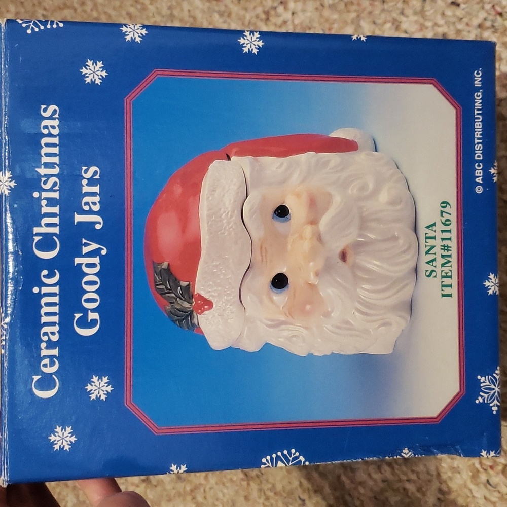 Ceramic Santa Christmas jar